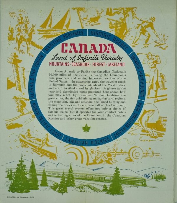 Canadian National - Tourist Map of Canada - Image 2