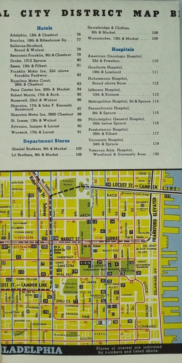 PTC Street and Transit Map of Philadelphia - Image 2