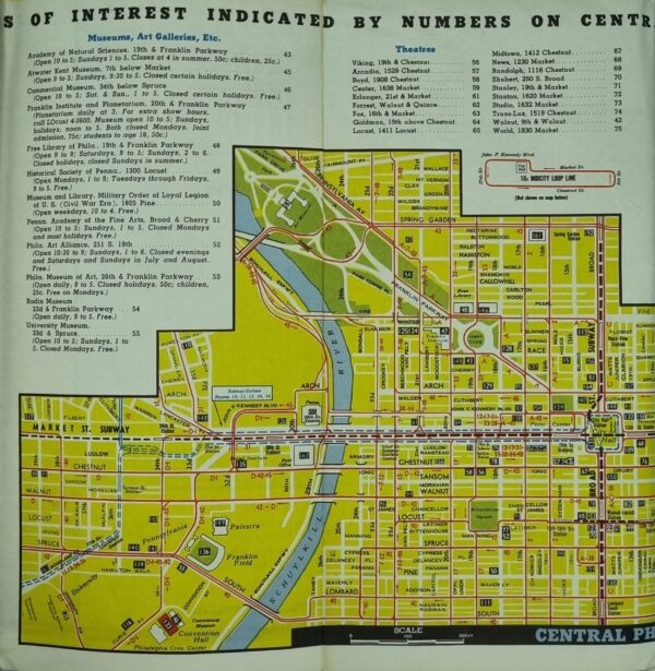 PTC Street and Transit Map of Philadelphia - Image 3