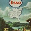 Esso - Interstate Route Map - Southeast United States