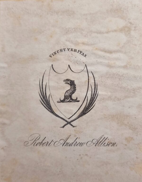 Ex Libris - Robert Andrew Allison - Vincet Veritas (Truth will Prevail)