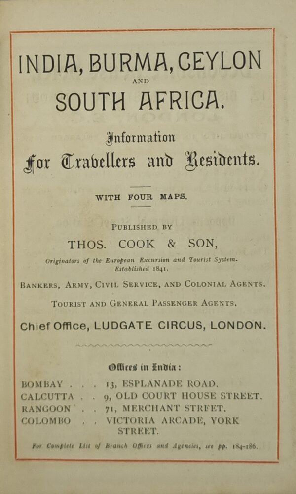 India Burma, Ceylon and South Africa Information For Travellers and Residents - Image 2