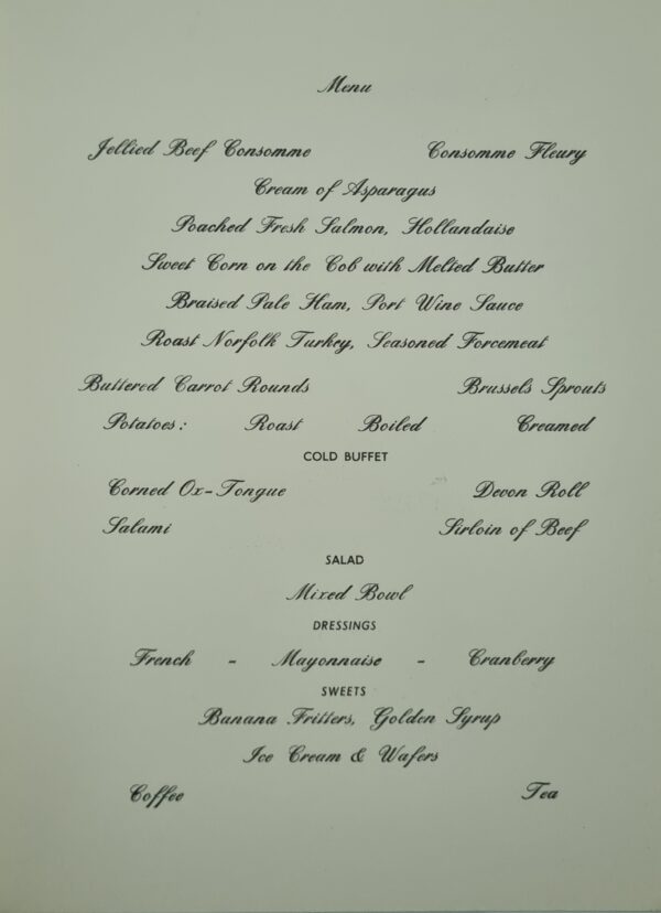 Menu 0 Shaw Savill Line - SS Northern Star - 6 Dec 1968 - Image 2