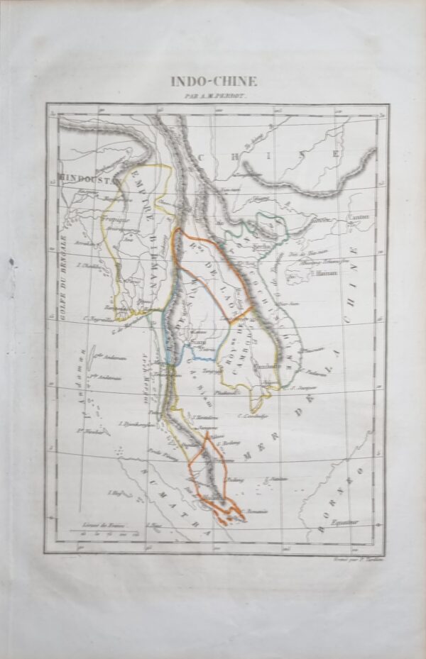 Indo-Chine Map - 1837