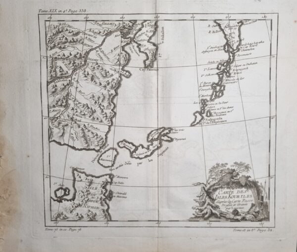 Carte Des Isles Kour Iles - 1780